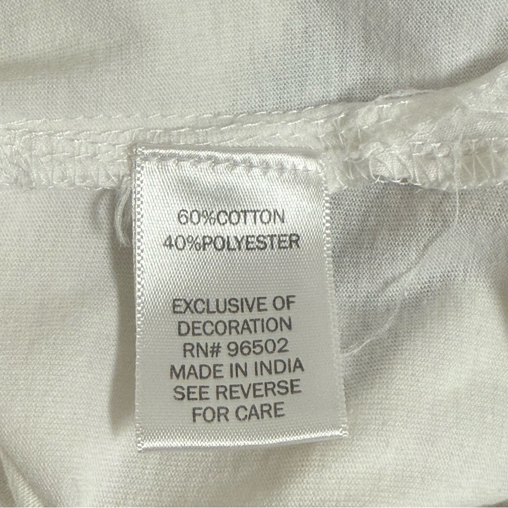 Krazy Kat White Lace Applique V-Neck Boho Tunic Top 3/4 Sleeve XL - Picture 7 of 9